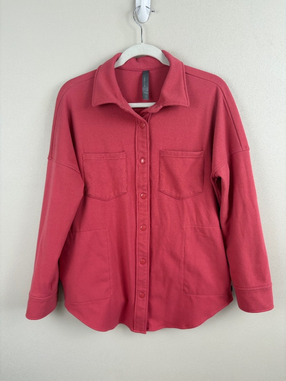 Mondetta Cozy Warm Fleece Snap Front Shacket - Size Medium